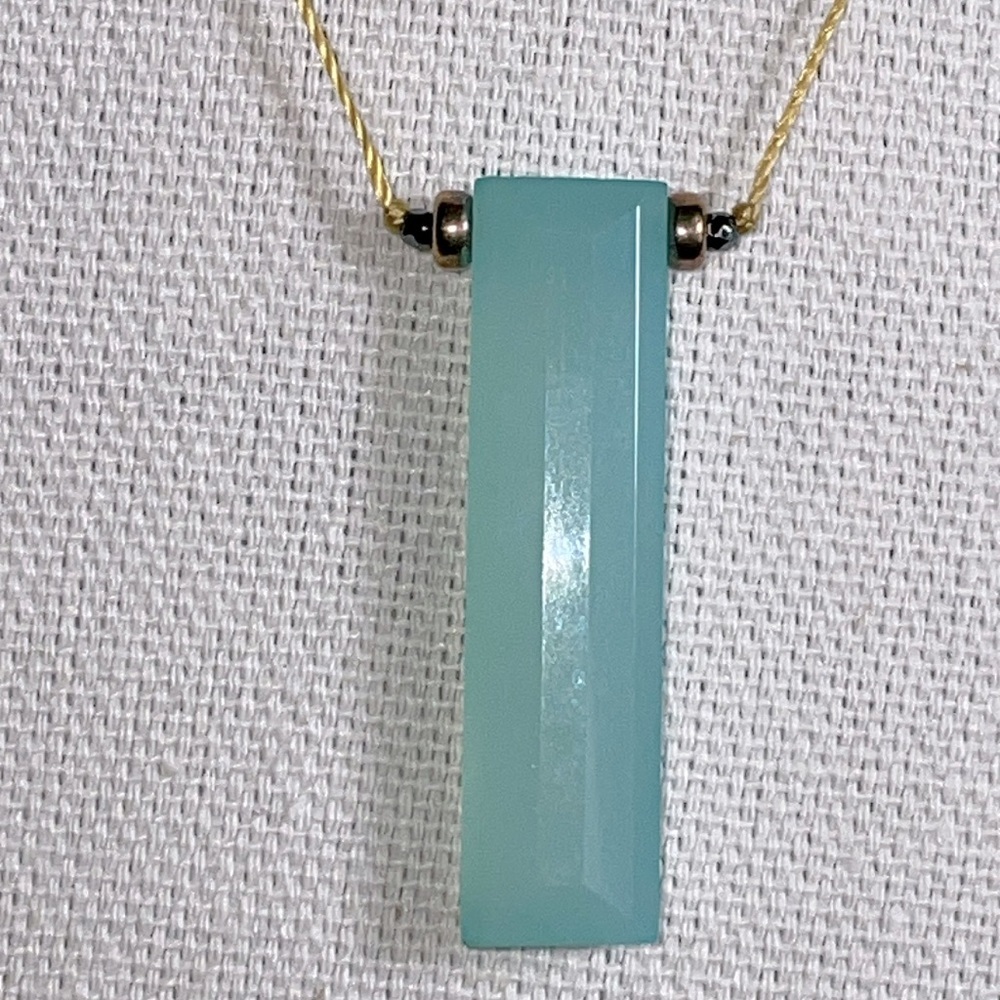 NWT. Light Blue Calcite Crystal Necklace by Designs by Ch Lovin.